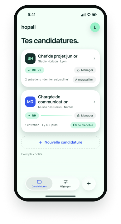 Application list in Hopali